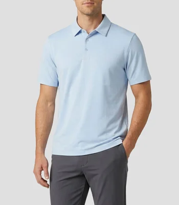 Playera deportiva cuello polo manga corta lisa Hombre