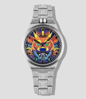 Reloj para Hombre Neo Guardián Dualidad Mictlán Edición Especial Plateado