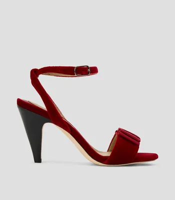 Zapatillas con Tacón Alto Cónico Mujer