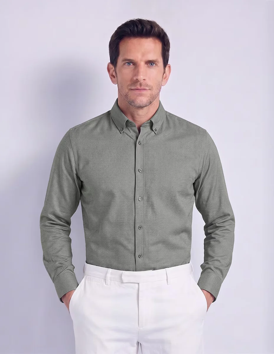 Camisa de vestir moda manga larga para hombre