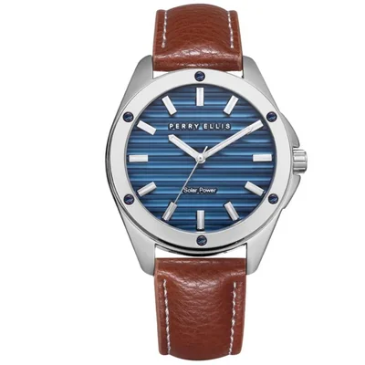 Reloj Perry Ellis Solar 42 mm Cuero Marrón