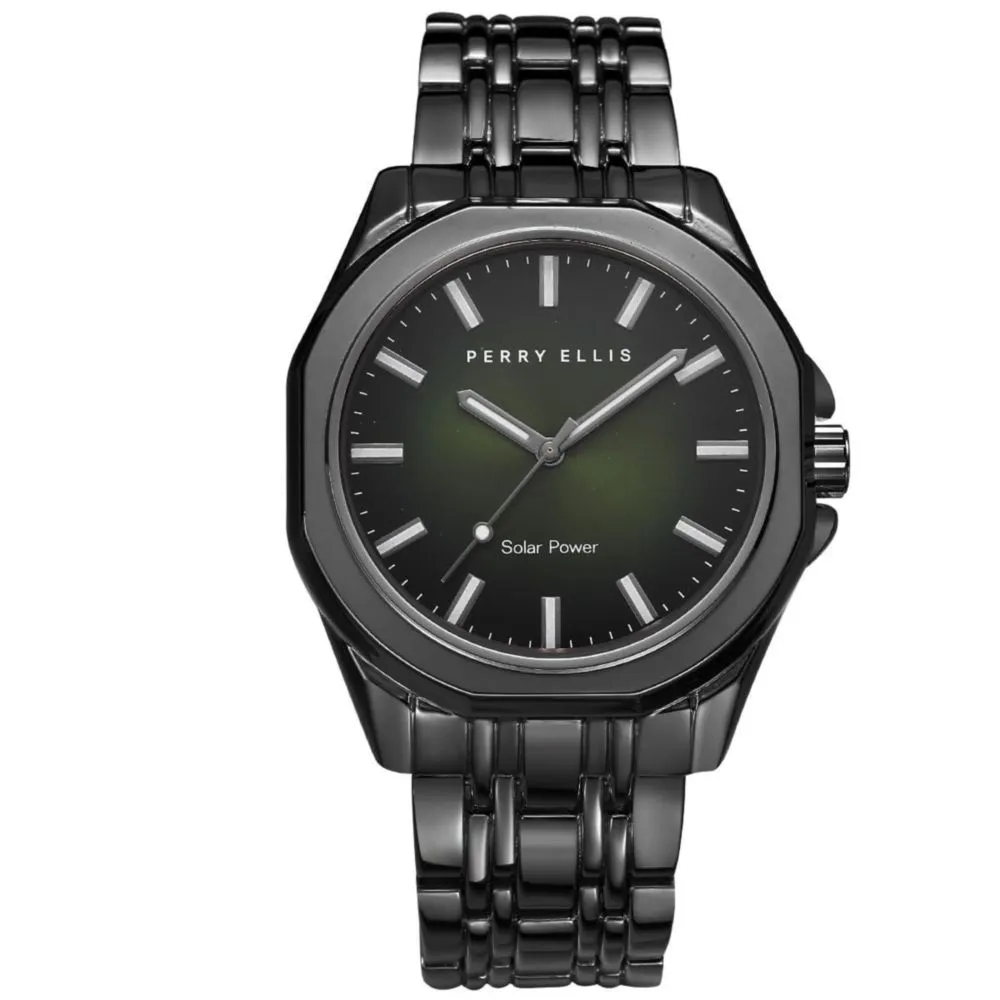 Reloj Perry Ellis Solar 42 mm Esfera Verde