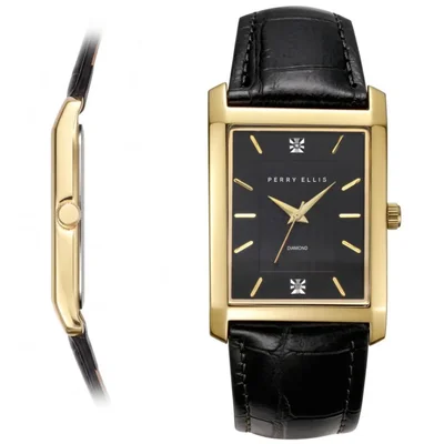 Reloj Perry Ellis 31 mm Negro de Cuero Vegano