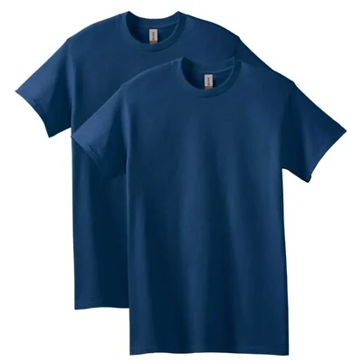 Camiseta Gildan G5000 Azul Marino Pack de 2 talla X-Large EE. UU.