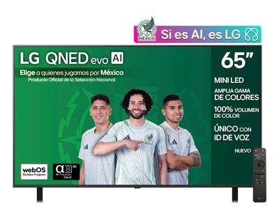 Pantalla Smart TV LG QNED evo AI 65 Pulgadas 4K 65QNED85ASG