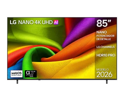 Pantalla Smart TV LG Nano 85 Pulgadas UHD 4K 85NU830BPSA