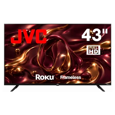 Smart TV JVC 43 pulgadas Full HD LED Frameless Roku TV WiFi 3 HDMI 1 USB AV Netflix YouTube Prime Video Modelo SI43FRF