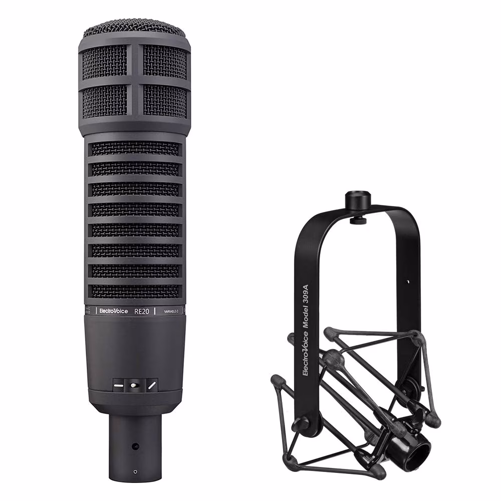 Micrófono Dinámico Electro-voice Re20 Negro Para Transmisión - Venta Internacional.