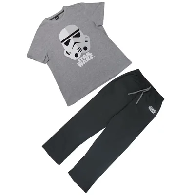 Pijama de Playera Manga Corta y Pantalón con Diseño Star Wars Stormtrooper para Hombre
