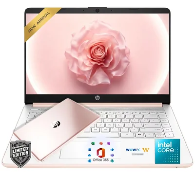 Laptop Hp 14 Oro Rosa Con Procesador Intel 8gb Ram 192gb Ssd Windows 11 - Venta Internacional.