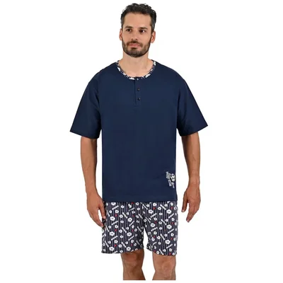 Pijama de Playera Manga Corta y Short con Diseño Starwest para Hombre
