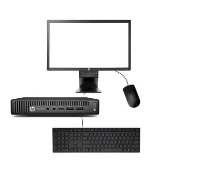 Pc Hp Prodesk 800 G2 Mini, Intel Core I5-6a Gen, 16gb Ram, 256gb Ssd, Monitor 19'', Equipo Clase A, Reacondicionado