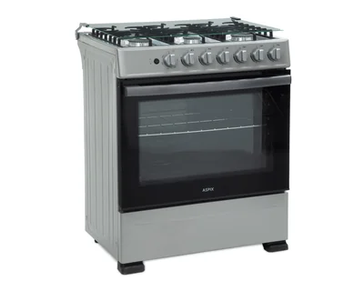 Estufa Aspix de Piso 30 Pulgadas con 6 Quemadores de Gas AX25ES30BGRLX1 con Grill