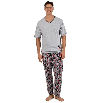 Pijama de Playera Manga Corta y Pantalón con Diseño Starwest para Hombre