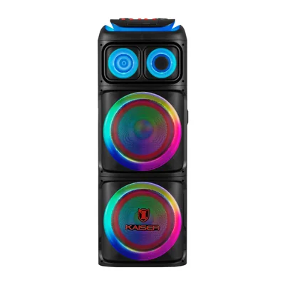 Bocina Bluetooth Kaiser Kds-1204a 2 X 12 Pulg Luz Led 70 000 W Pmpo