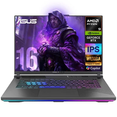 Laptop Ia Asus Rog Strix G16 Nvidia Geforce Rtx 5070 Ti 12gb Amd Ryzen 9 8940hx 32gb 1tb Pantalla 16' 165hz W11 Teclado Ingles