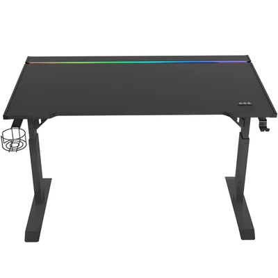 Escritorio Acteck Ergo Desk Pro Ed757 Ergonimico Hasta 100kg 3 Ajustes De Altura Iluminación Rgb + P