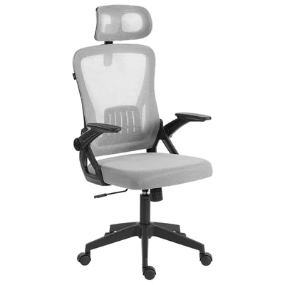 Silla De Oficina Acteck Flux Lite Ec313hr Reposabrazos Abatibles Soporta Hasta 100kg Color Gris