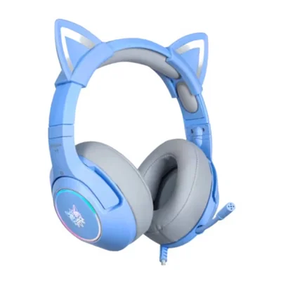 Audifonos Gamer Orejas De Gato Onikuma K9 Azul