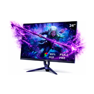 Monitor Plano 24 Pulg Led Hdmi Full Hd Pantalla 100hz Negro