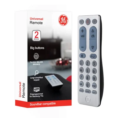 Control Remoto Universal Ge Para Tv Con Botón Grande Para Samsung Vizio Lg Sony Sharp Roku - Venta Internacional.