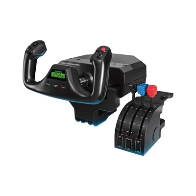 Sistema Flight Yoke Logitech G Pro Con Throttle Quadrant Negro - Venta Internacional.