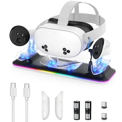 Base De Carga Kinwin Para Meta Quest 3s 3 Con Luz Rgb - Venta Internacional.