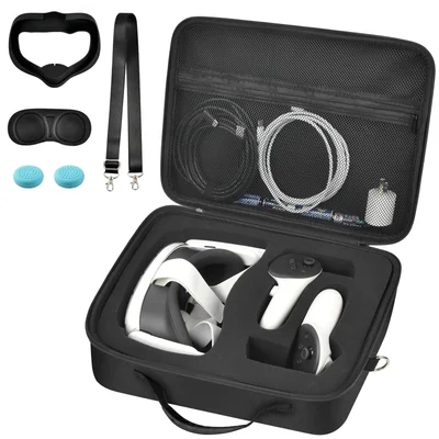 Funda De Transporte Comecase Para Auriculares Oculus Quest 2 Vr, Color Negro - Venta Internacional.