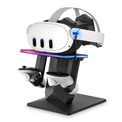 Base De Carga Bioherm Para Meta Quest 2/3/3s/pro Con Luces Rgb - Venta Internacional.