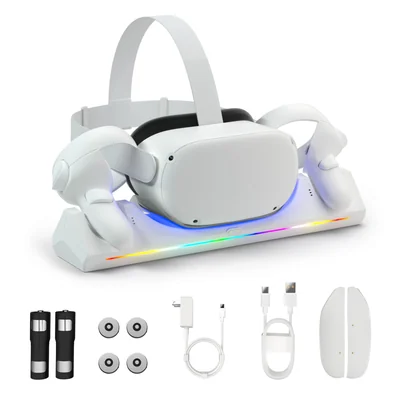 Base De Carga Bioherm Para Oculus Quest 2 Con 2 Baterías De 2100 Mah - Venta Internacional.