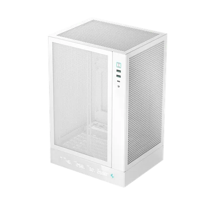 Gabinete Deepcool Ch170 Digital Blanco Argb Atx S/fuente Cristal R-ch170-whnpi0d-g-1