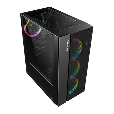 Gabinete Atx/micro-atx/mini-itx Ocelot Gaming Ogec02 Sin Fuente Sin Ventiladores color Negro
