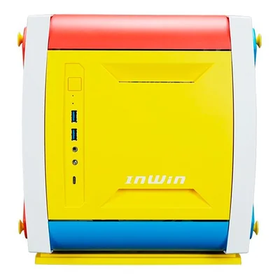 Gabinete Gamer In Win Explorer Justice Mini Itx 3 Abanicos color Blanco con Cristal Templado