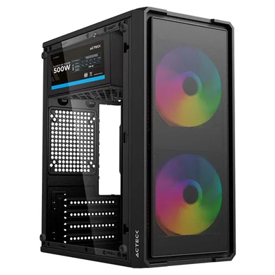Gabinete Acteck Doom Gi75om Matx 2 Fan Fuente 500w Ac-943772