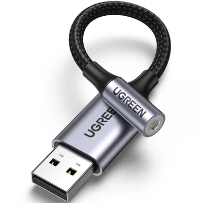 Adaptador De Audio Usb A Conector De 3 5 Mm  Tarjeta De Sonido Ugreen  24 Bits  96 Khz - Venta Internacional.
