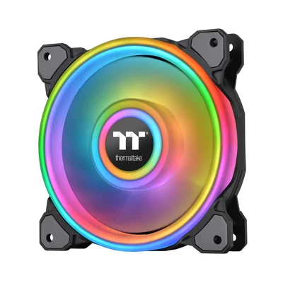 Ventilador Thermaltake Riing Quad 120 Mm Negro Con Iluminación Rgb Y Controlador Digital - Venta Internacional.