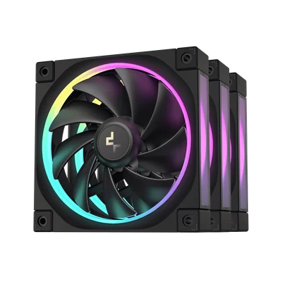 Ventilador Deepcool Fl12 Negro Rgb 120mm 3pack R-fl12-bkapn3-g