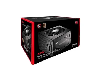 Fuente ADATA 650 W color Negro XPG Core Reactor Gold Full Mod 650G-BKCUS