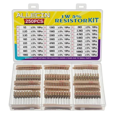 Kit De Resistencias Allecin 1w 25 Valores 1ω A 1mω - Venta Internacional.