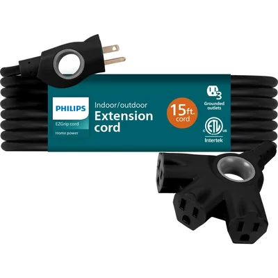 Cable de Extensión Philips Ezgrip Spc3153zb/37 15 Pies 16 Awg Negro - Venta Internacional