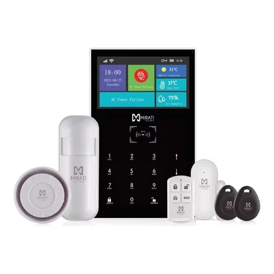 Kit De Alarma Integral Smarthome Mirati Wi-fi 4g Panel Táctil A Color Sirena Y Sensores