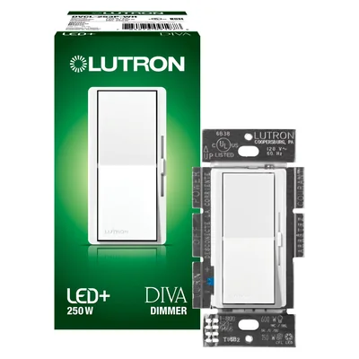 Interruptor Lutron Diva Led+ para Bombillas 150 W - Venta Internacional