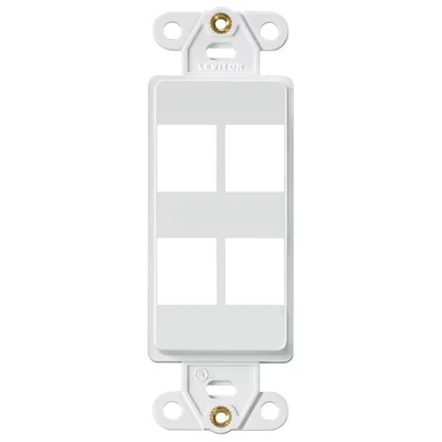 Inserto De Pared Leviton Quickport Decora Blanco 4 Puertos - Venta Internacional.