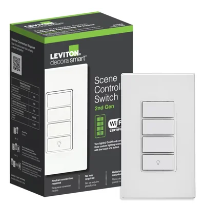 Interruptor Leviton Decora Wi-fi Blanco Con Control De Hogar Inteligente Para 3 Vías - Venta Internacional.