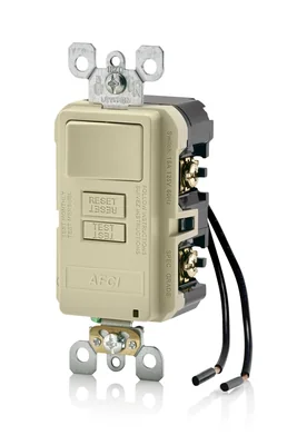 Interruptor Leviton Afsw1-i 15a Autotest Marfil - Venta Internacional.