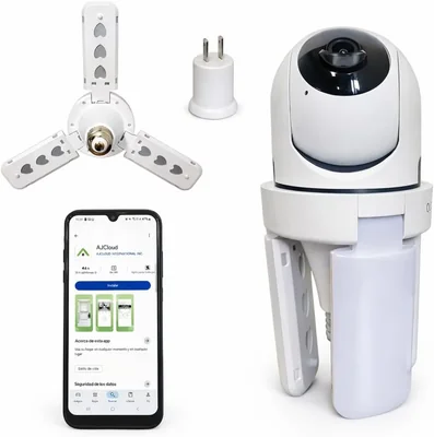 Cámara de Seguridad Tipo Foco, WiFi con Detección de Movimiento, Bluelander