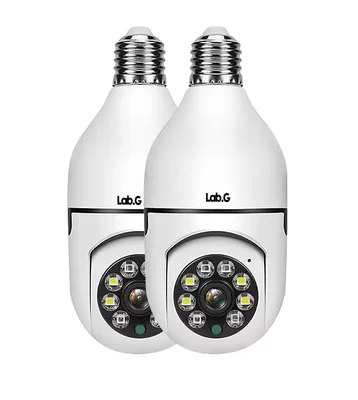 Cámara De Seguridad Wifi De Hd Visión Nocturna Alarma 2 Pcs, Blanco