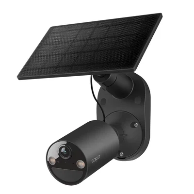 Cámara De Seguridad Tapo Solarcam C403 Negra Inalámbrica 1080p Con Panel Solar