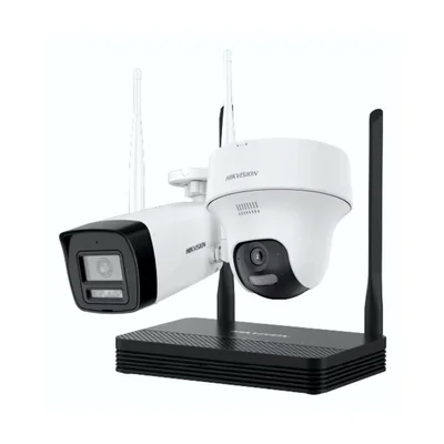 Hikvision Kit Ip Inalámbrico 2 Megapíxel Nvs 4 Canales Incluye 2 Camaras