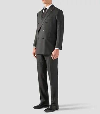 Traje de corte regular con cuadros Hombre